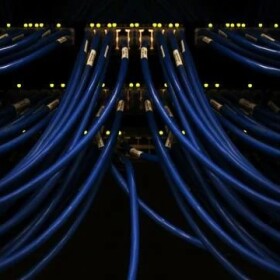Structured wiring in a data center. 