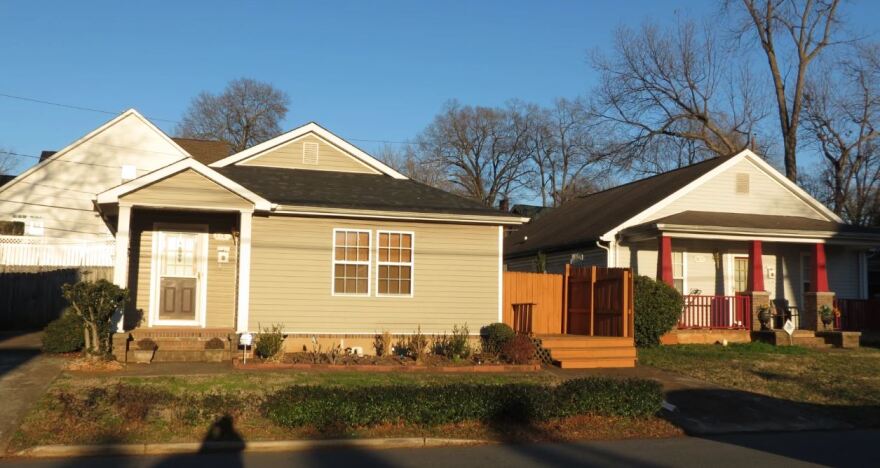 Homes in Charlotte's Cherry neighborhood where housing prices have increased rapidly.