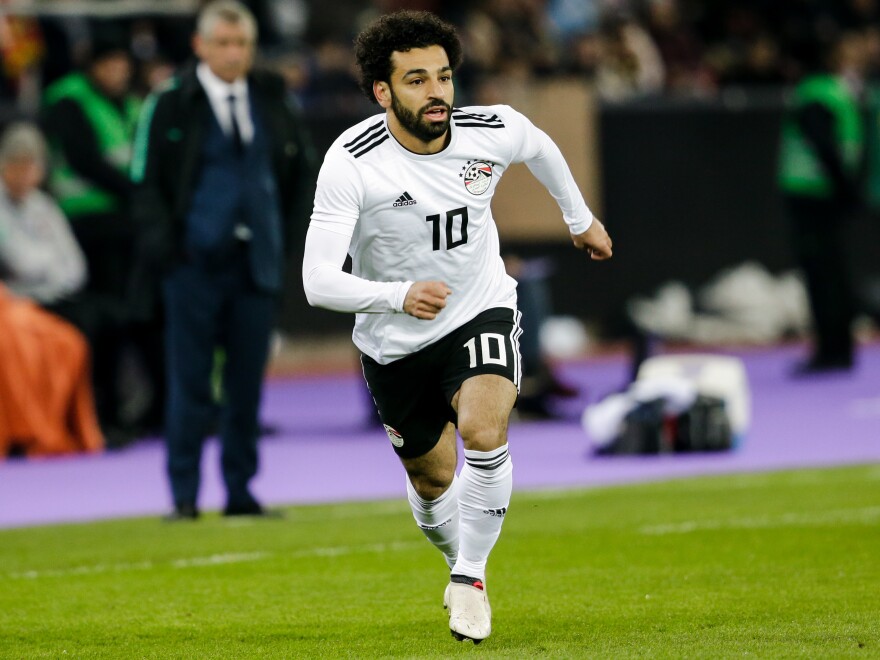 Mohamed Salah of Egypt during a friendly match against Portugal in March.