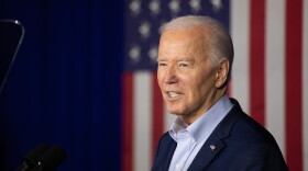President Joe Biden speaks at the Scranton Cultural Center on Tuesday.