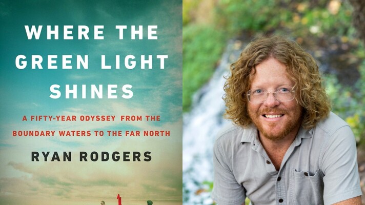 Book cover for "Where the Green Light Shines" and photo of author.