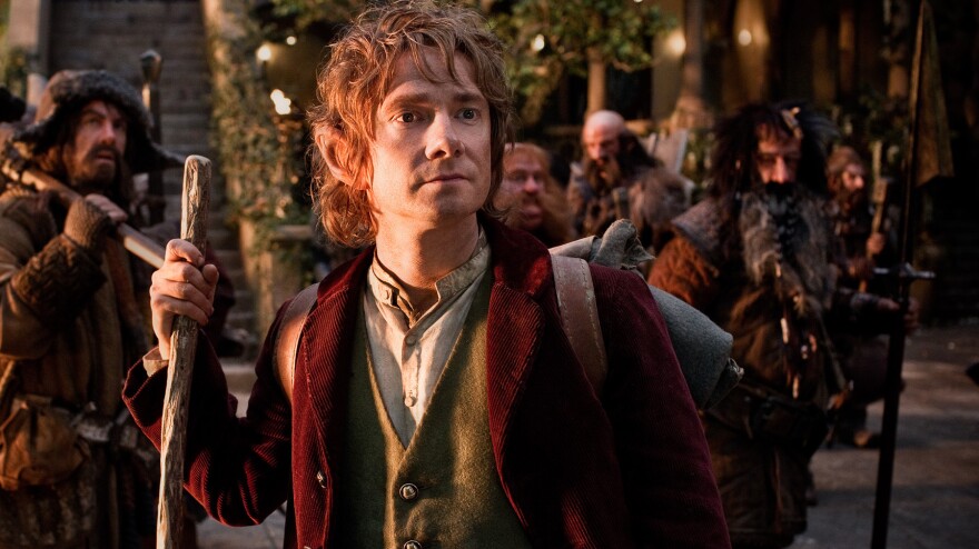 Bilbo Baggins (Martin Freeman) takes a fantastic adventure across Middle-earth in Peter Jackson's prequel to his <em>Lord of the Rings</em> trilogy.