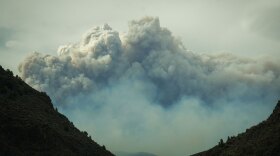 Smoke billows from the Cottonwood Fire near Circleville, Utah, June 27, 2026.