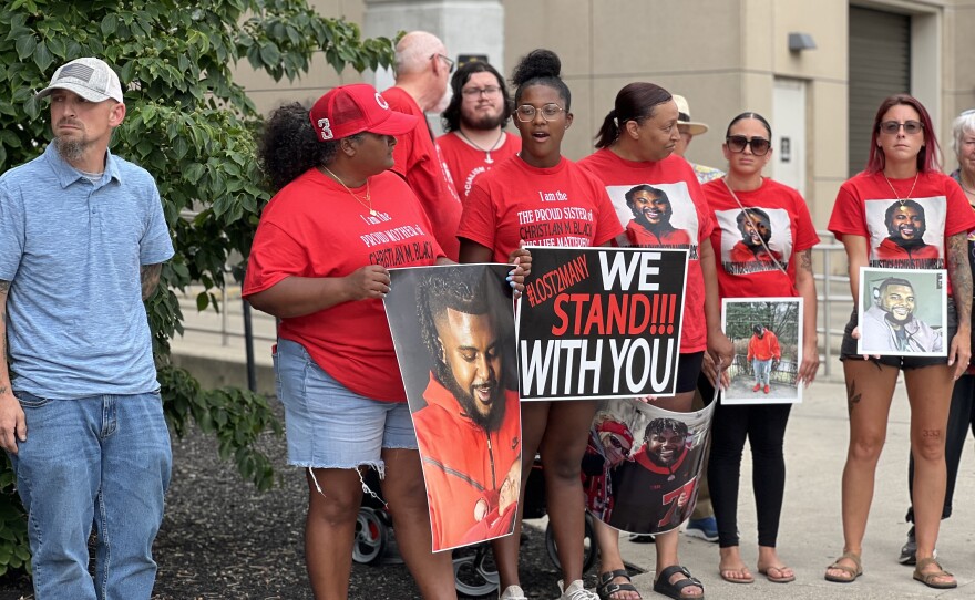 Members of the families of individuals who died in the Montgomery County Jail joined the Montgomery County Jail Coalition outside the jail on Tuesday after the grassroots group shared its petition with the county.