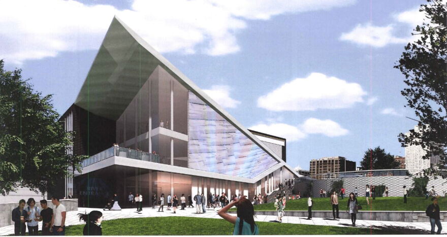 MEMI submitted this rendering as part of the winning bid to develop the music venue.
