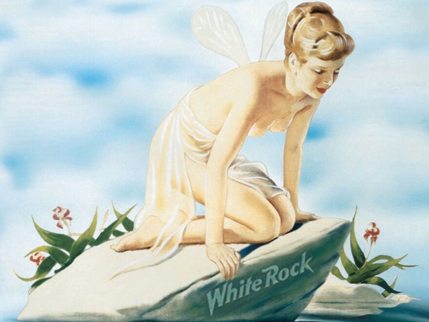 This image of Psyche is used on all of White Rock's beverages. In the late 1800s when White Rock started up, the image wasn't considered lewd or suggestive, the company's president says. 