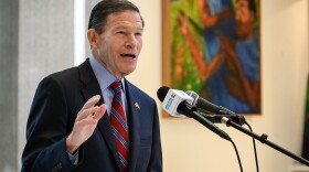 FILE: Sen. Richard Blumenthal delivers remarks at the unveiling of a new digital platform called KidSafeHQ, which has a list of FAQ's on learning and addressing the signs of child sexual exploitation, digital safety, and multilingual conversation guides among others, at the HMTX House in Norwalk on February 27, 2026.