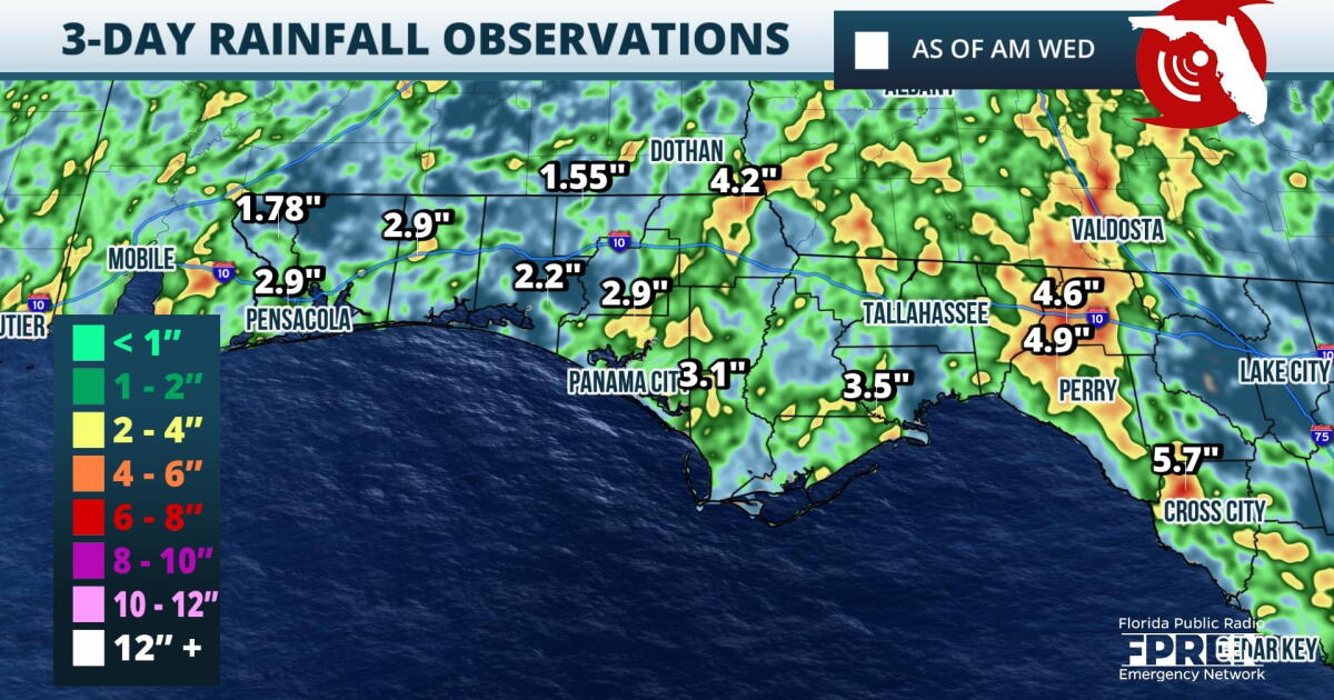 Flash flood risk through end of week over the Panhandle | WFSU News