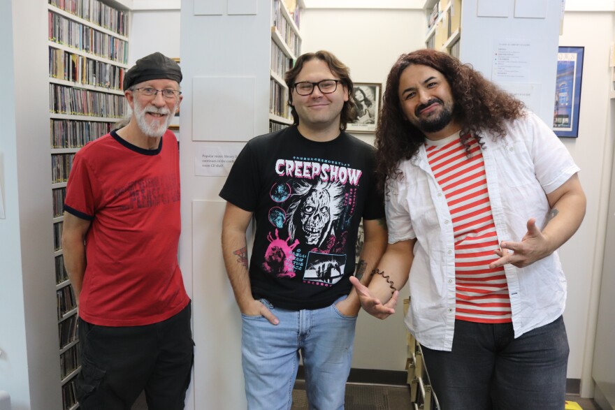 Left to right: WDIY's Carlos Benjamin, Egan Miller, Erik Santana