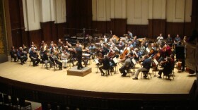 DSO musicians rehearse on stage at Orchestra Hall