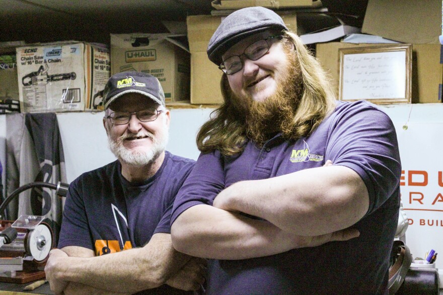 Mark Madden and Patrick Madden run M&M Sharpening. The business was born of Patrick Madden's business pitch for an entrepreneurship badge in Boy Scouts.