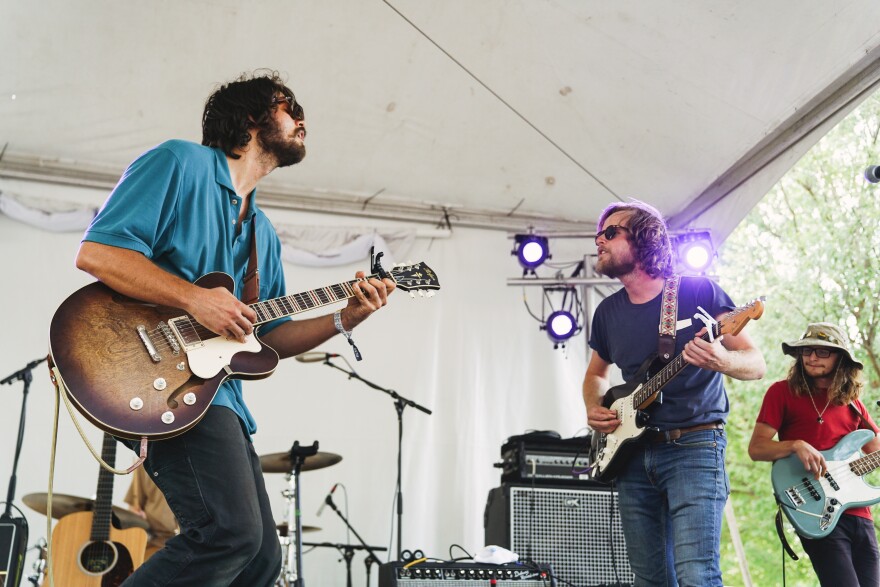 Louisville group Bendigo Fletcher performed on the WFPK Port Stage Sunday during the Forecastle Festival.