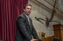 Missouri Attorney General Andrew Bailey speaks to The Federalist Society on the Missouri House of Representatives floor Friday. (Annelise Hanshaw/Missouri Independent)
