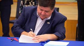 Gov. JB Pritzker, shown here earlier this year, on Friday signed into law the revised state legislative district maps that lawmakers passed in August.