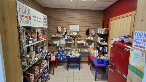The FORK food pantry and personal hygiene pantry available 24/7 at the Northwoods Children's Museum in Eagle River.