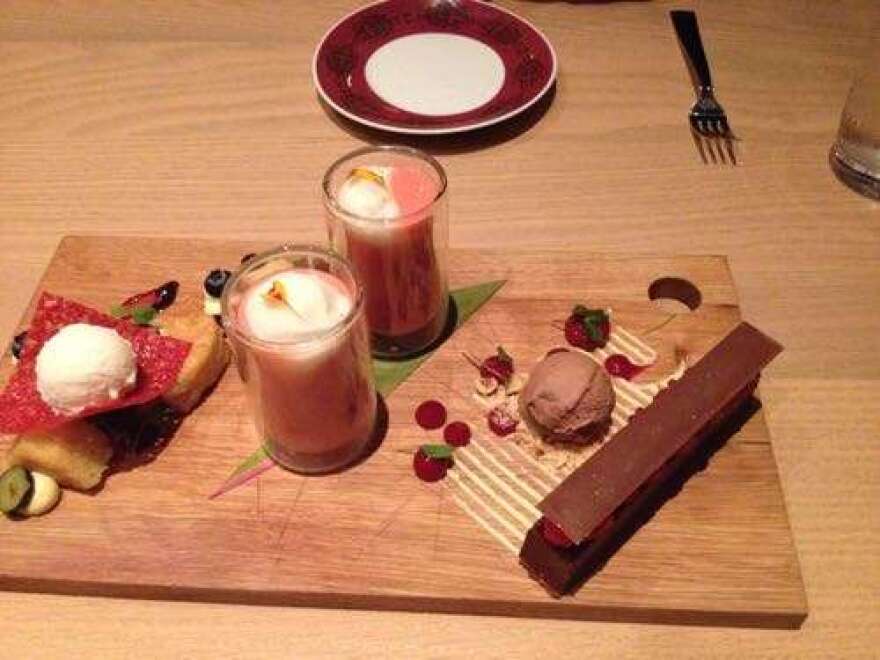 The dessert sampling at 'Capa' restaurant. Photo: Scott Joseph.