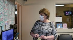 Kathaleen Pittman, administrator of the Hope Medical Group for Women looks at a schedule board in an office in Shreveport, Louisiana.