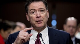 Former FBI director James Comey speaks during a Senate Intelligence Committee hearing on Capitol Hill, Thursday, June 8, 2017, in Washington. (AP Photo/Andrew Harnik)