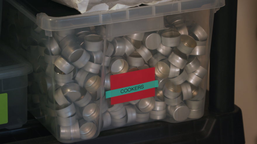 Sterile, disposable cookers that are used to mix and heat the drug.
