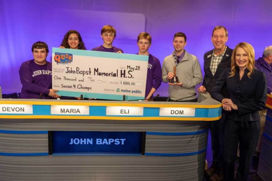 John Bapst 2020 High School Quiz Show Maine Champions