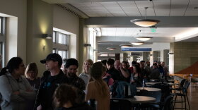 People waiting in line.