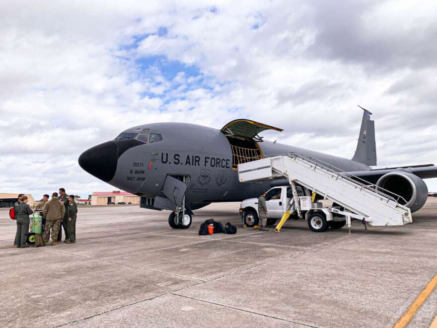 The base wants to pay tribute to health care workers protecting the community and helping MacDill in its mission. Stephanie Colombini WUSF Public Media
