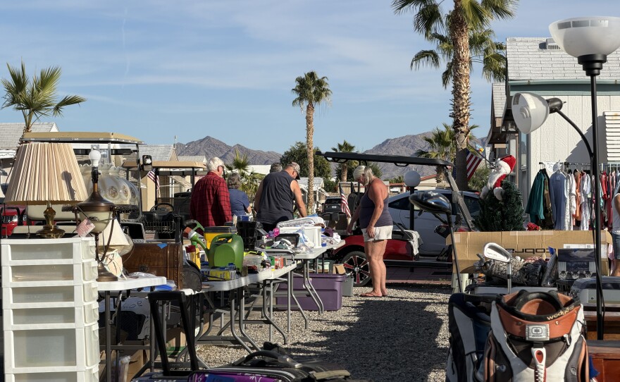 Winter visitors are pictured at an RV Park in Yuma on December 12, 2025.