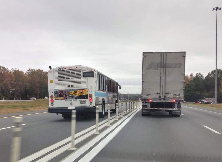 The Interstate 77 Express Lanes are now open between Charlotte and Mooresville. A CATS commuter bus used the lanes Nov. 14.  CATS says it's currently training drivers and buses will start using the lanes soon. 