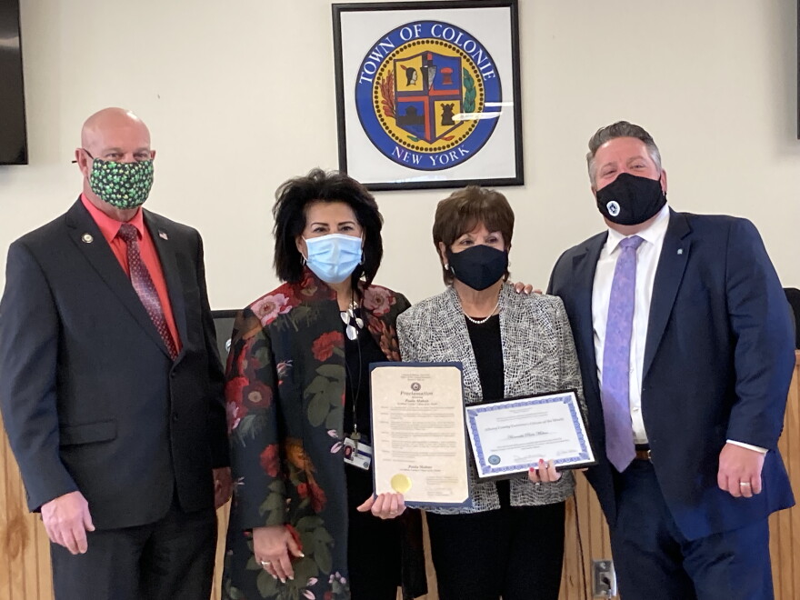 Paula Mahan receives "Citizen of the Month" award