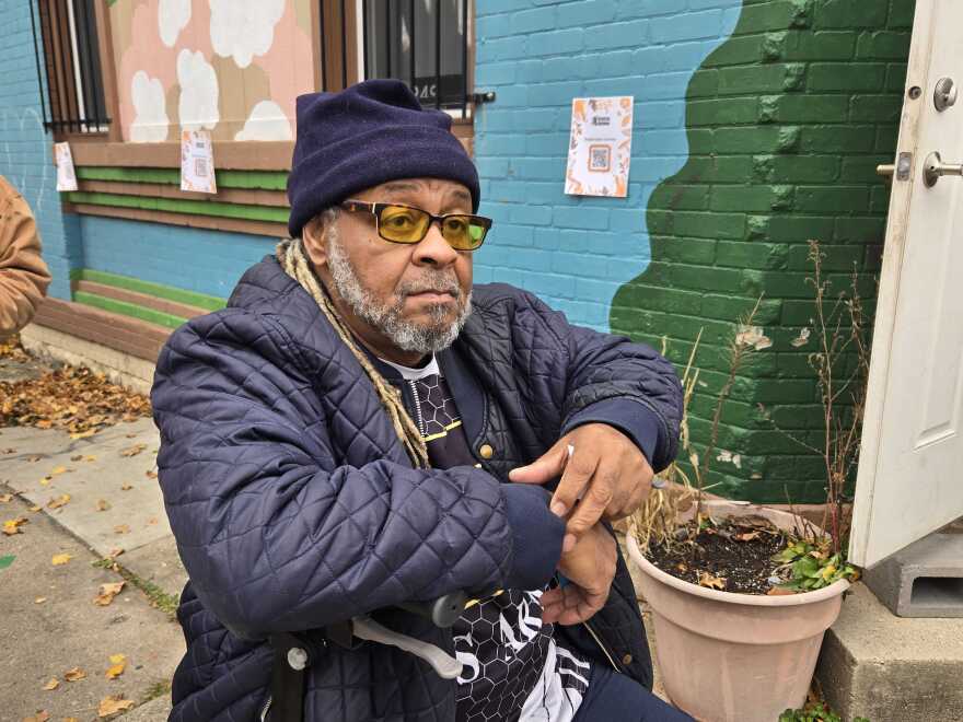 Calvin Jones blames President Trump for economic woes. He was at a turkey giveaway and Thanksgiving-style meal at the Victory Garden Initiative before the holiday.