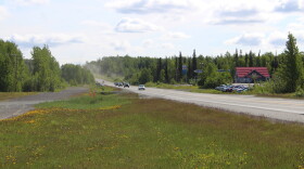 Vehicles travel along the Sterling Highway between Soldotna and Sterling in June 2024. The section of the highway is the subject of planned safety improvements.