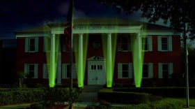Apopka city hall illuminated green to celebrate Jalen Carter's Super Bowl win. City council unanimously voted Wednesday to close downtown Apopka's Fifth St. for Saturday's celebration.