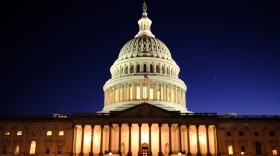 The United States Capitol Building at dusk