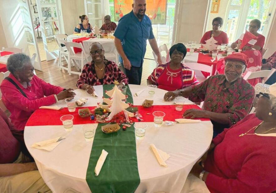 Attendees at a recent seniors holiday party hosted by the Woman’s Club.
