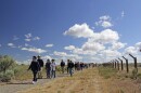 A group visits the Minidoka National Historic Site.