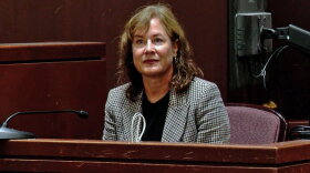 Department of Children and Family Services Director Heidi Mueller testifies in Sangamon County court on Thursday, Oct. 29, 2026.