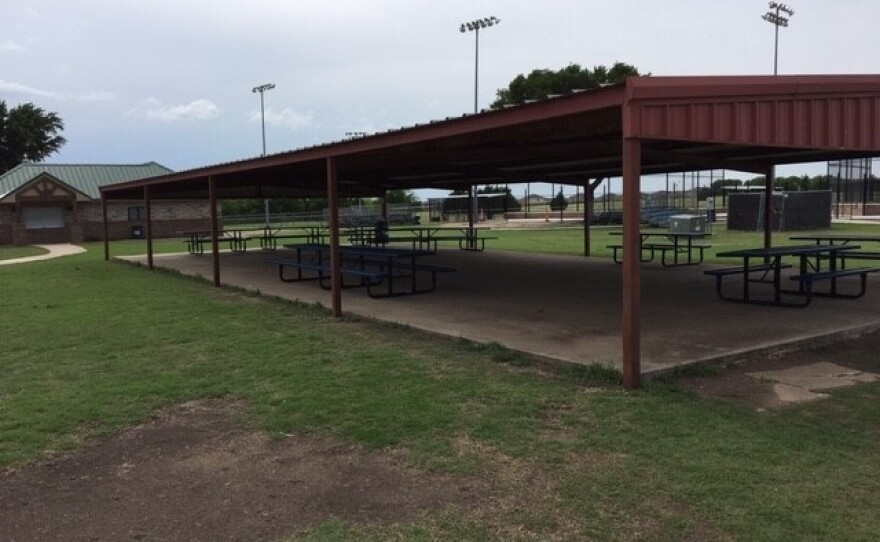 A new pavilion stands where the camp's community hall once stood.