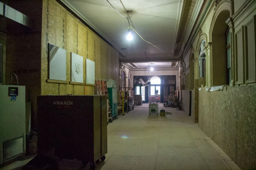 The Capitol’s north wing under construction in 2023.