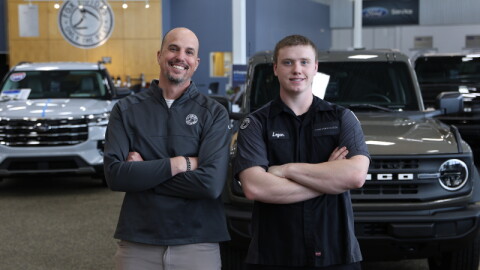 Joel Stanley (left) and Logan Dusendang