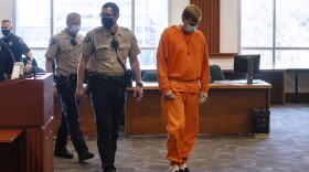 Former Idaho state Rep. Aaron von Ehlinger exits the courtroom after 4th District Judge Michael Reardon denied the motion to retry or acquit his case on Thursday, April 25, 2022. Von Ehlinger was found guilty of rape in an April jury trial. He is expected to be sentenced on Aug. 31 at the Ada County Courthouse.