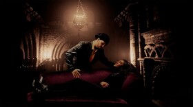 Leads from the Vegas City Opera's Belle et la Bete pose for a promotional photo.