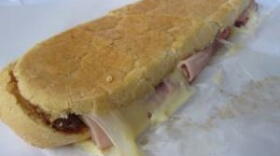 A crisply-grilled Cuban sandwich from Regla Store.