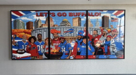 New Lego set displayed inside Highmark Stadium