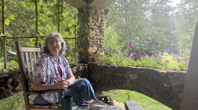 Barbara Kingsolver on the front porch of her home in Washington County, Virginia.