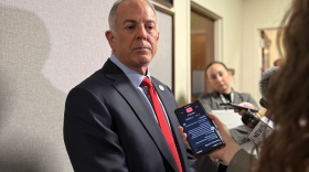 Republican Gov. Joe Lombardo speaking with media after his State of the State address in Carson City, Nevada, on Jan. 15, 2025.