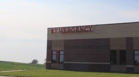 The emergency room entrance at Saunders Medical Center near Wahoo, Nebraska. 
