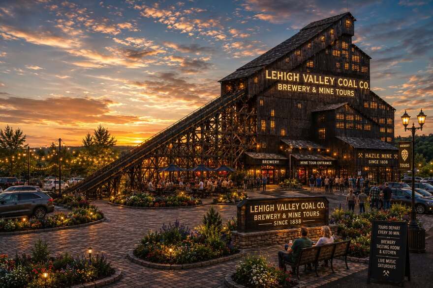 A concept of the Hazleton Mine Tour, which would feature a recreation of the original Hazle Mines Breaker.