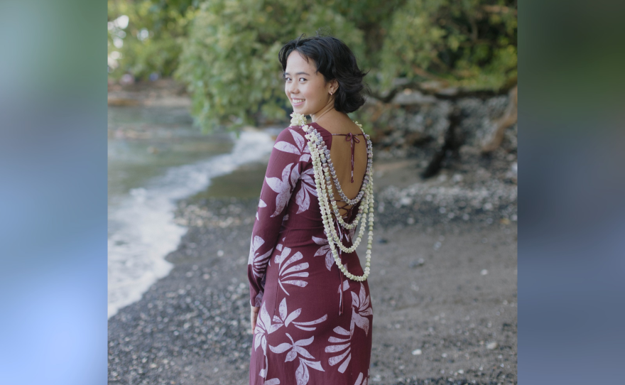 Student musician Keira Ida Ayu.