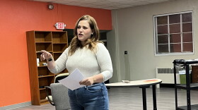 Kathleen Egan rehearses a scene from What The Constitution Means To Me