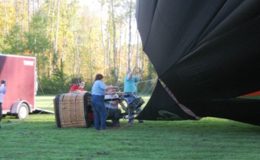 Getting balloon ready for ride